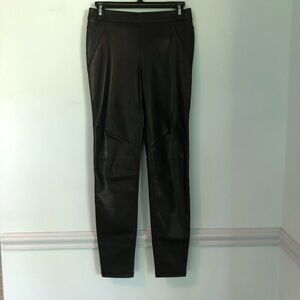 Free People Black Pleather Dress Pants Size 25
